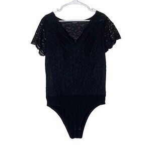 Elegant Black Lace Bodysuit